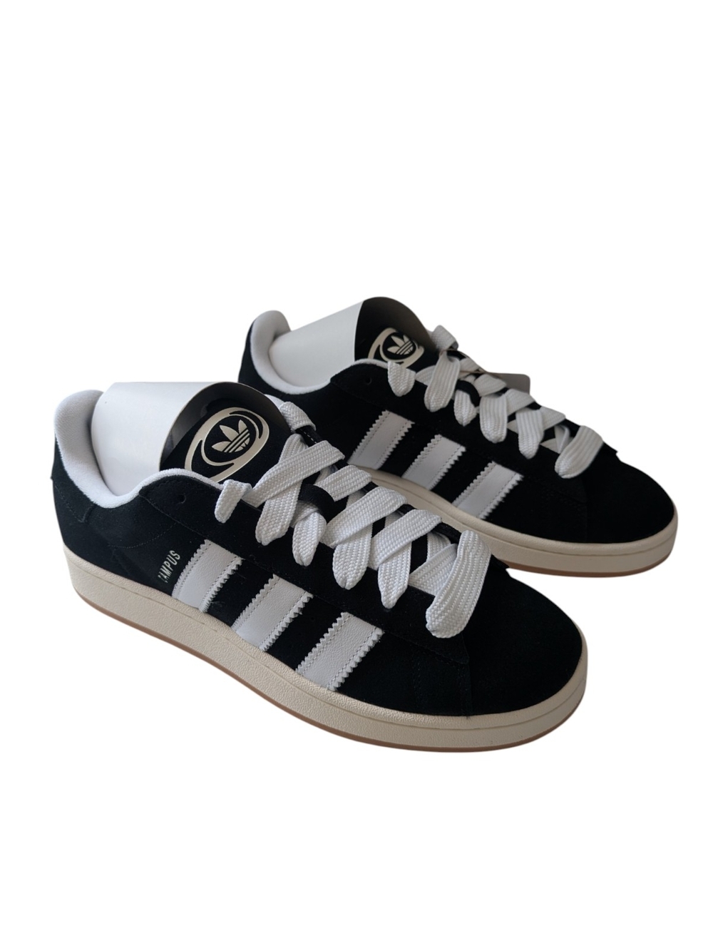 Adidas Campus 00s Fat Lace Sneaker Men's Size 10 Core Black/White - Picture 2 of 7